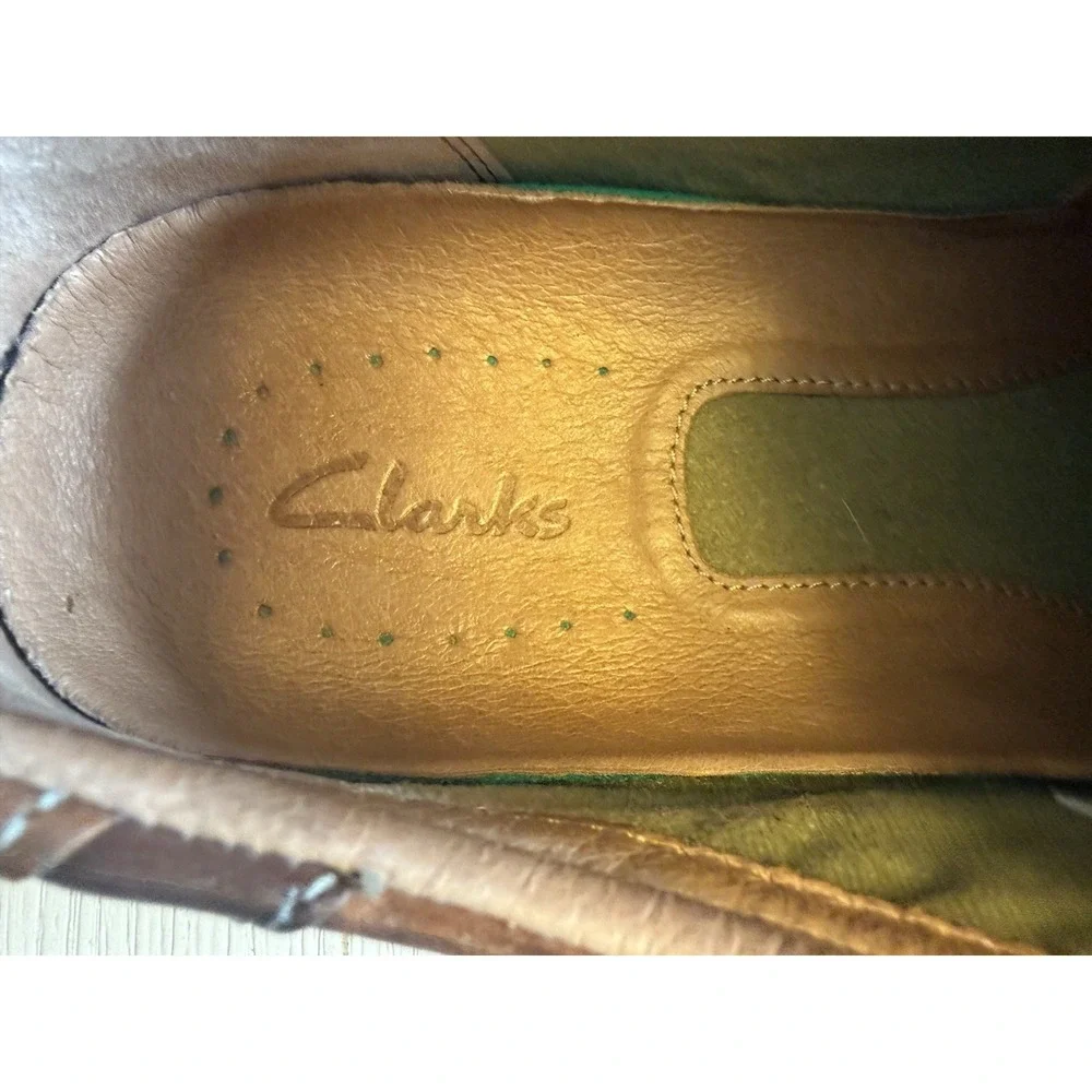 CLARKS Touareg 70852 Mens Brown Chestnut‎ Leather Casual Oxford Shoes Size 12 M